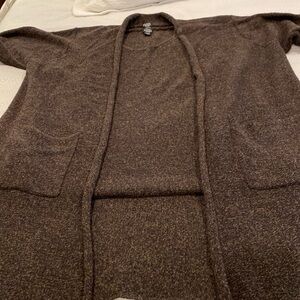 Marbled brown Eileen Fisher Italian wool sweater set. 3X.